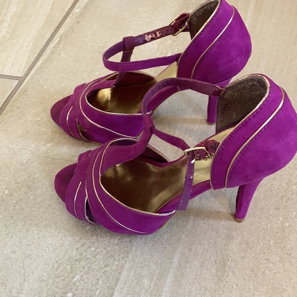 Dancing💃🏽Going Out Shoes 👠 High Heel Sandals 👡💗💜 - 7.5 Good used condition - Picture 4 of 16